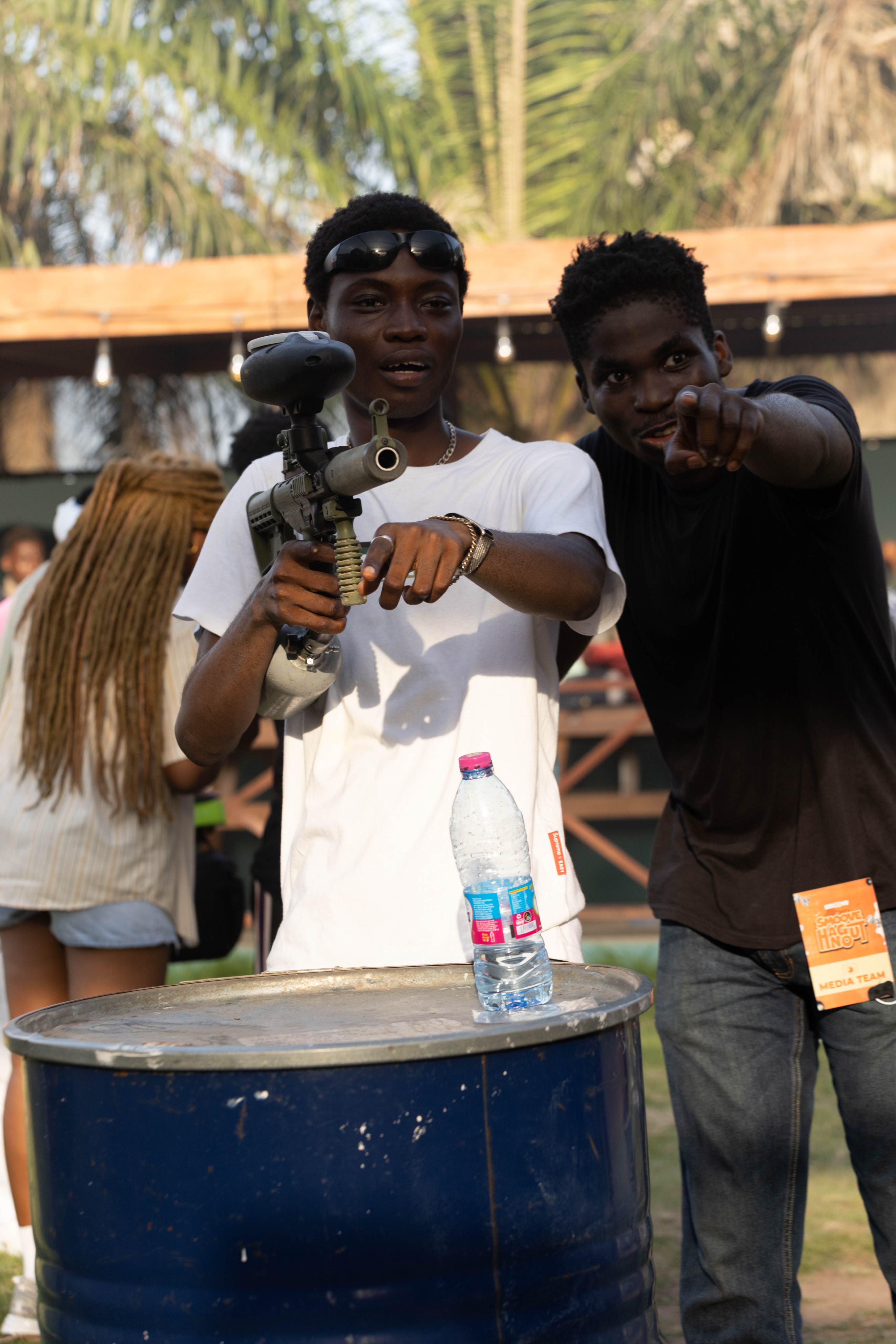 Festival participant with basketball